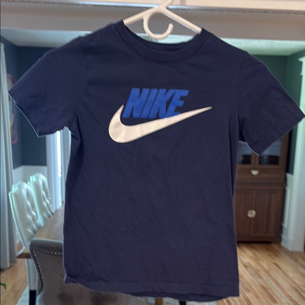 Nike Kids Dark Blue Tee with White Logo